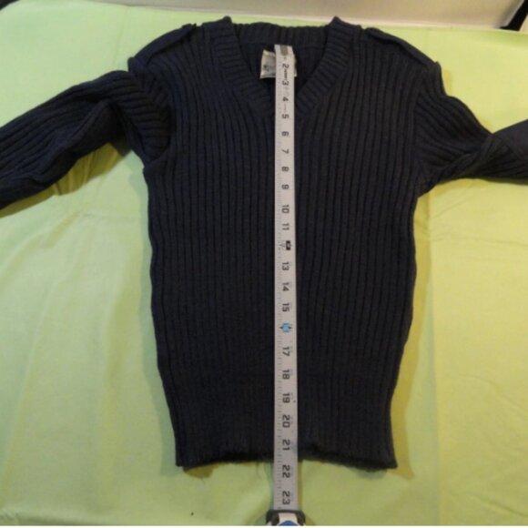 AUTHORIZED US AIR FORCE sz32/34 BRIGADE WOOLY PULLY SWEATER 100% AF BLUE LD 6496 - Picture 7 of 11